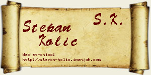 Stepan Kolić vizit kartica